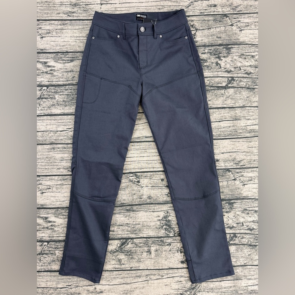 Outdoor Research Women's Lined Work Pants, Straight Leg, Zip-Up Dark Gray Size 4